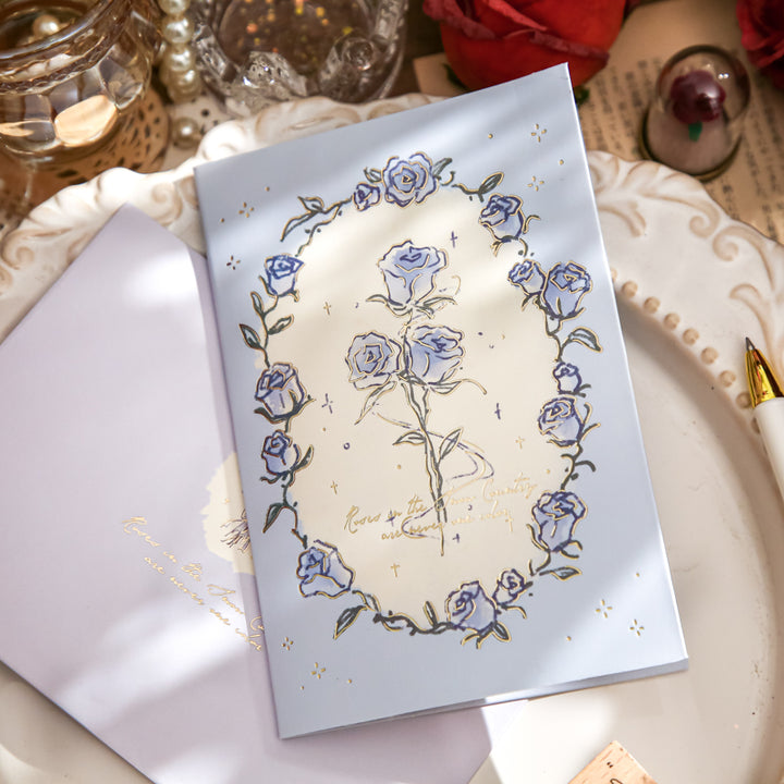 3D Design Birthday Greeting Card | Artistic Violet Mirror Greeting Card