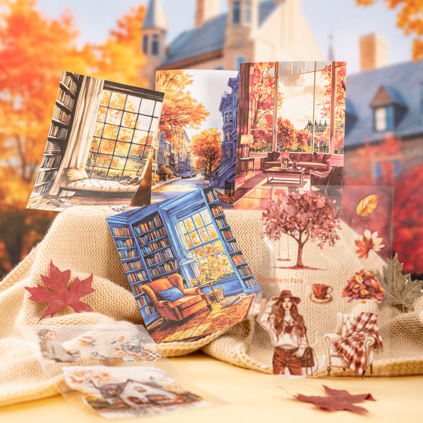 Paris Autumn Landscape Sticker Books