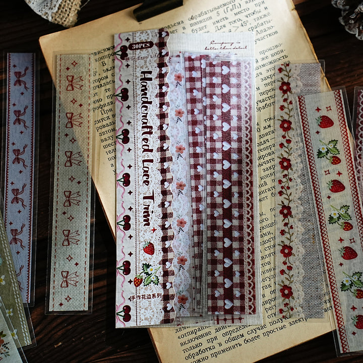 Elegant Lace Border Decorative Stickers - Desk Cosmos