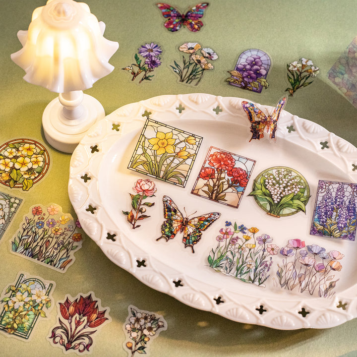 Light Shadow Flower Art Stickers - Desk Cosmos