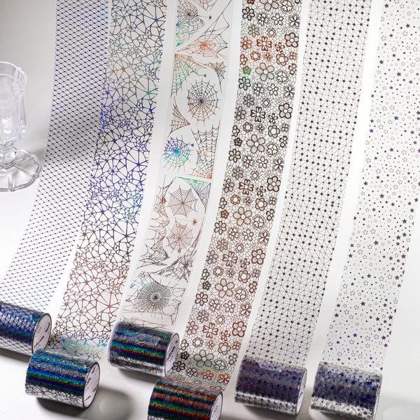 Holographic Lace Spider Web PET Tape