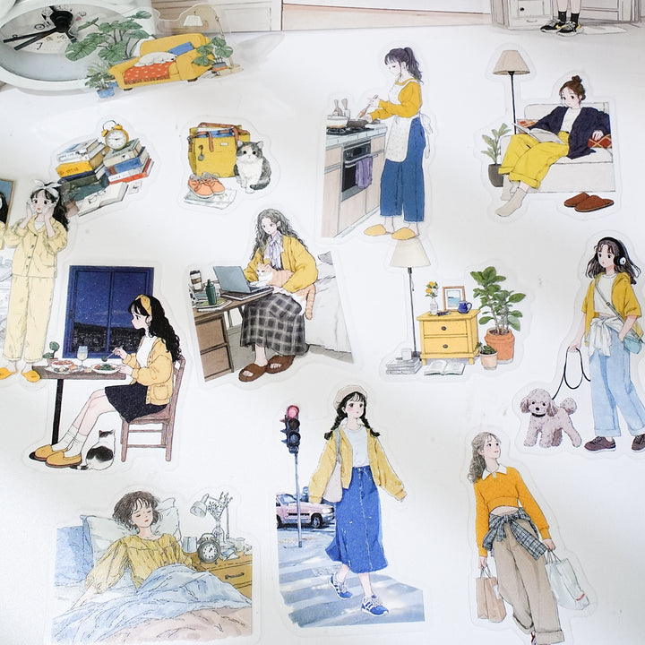 Career Life Diary PET Stickers - Desk Cosmos