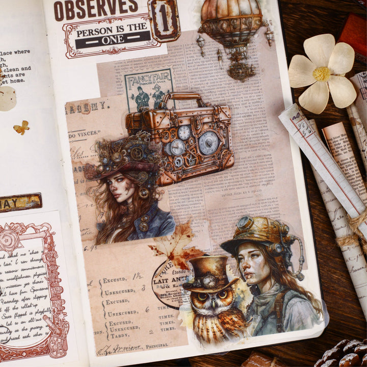 Age of Steam Series Steampunk PET Stickers - Desk Cosmos