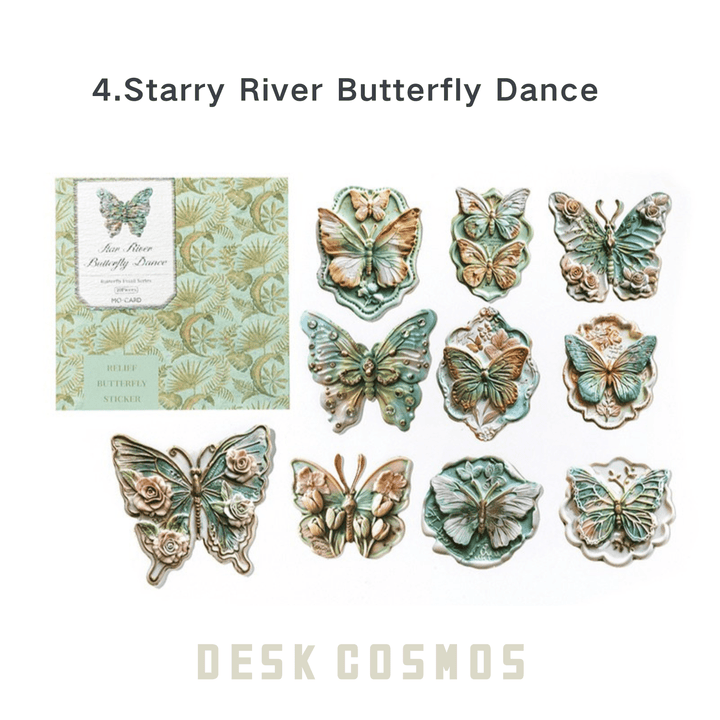 Butterfly Email Series Starry River Butterfly Dance 3D Butterflies PVC Stickers