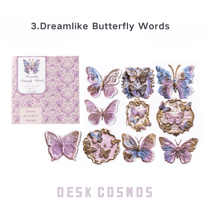 Butterfly Email Series Dreamlike Butterfly Words 3D Butterflies PVC Stickers