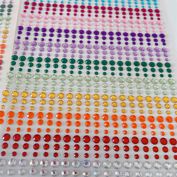 3D Crystals Stickers Colorful Gems Fashion Suitable For Diary Making