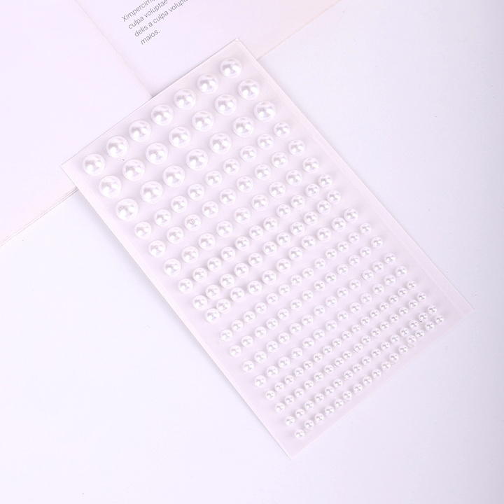 Crystal Sticker Set Pure White 3D Crystals Polka Dots Sparkling