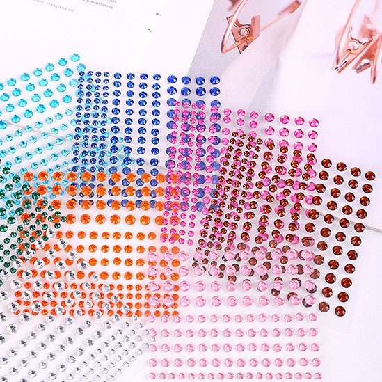 3D Crystals Stickers PVC Polka Dots 3D Crystal Stickers Polka Dots