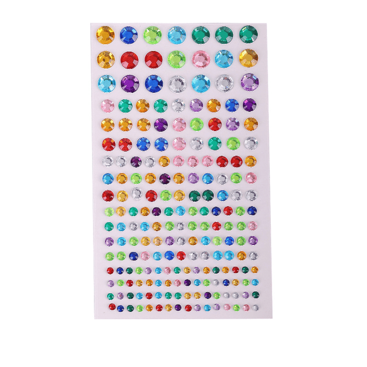 3D Crystals Stickers PVC Polka Dots Crystal Sticker Set Fashion