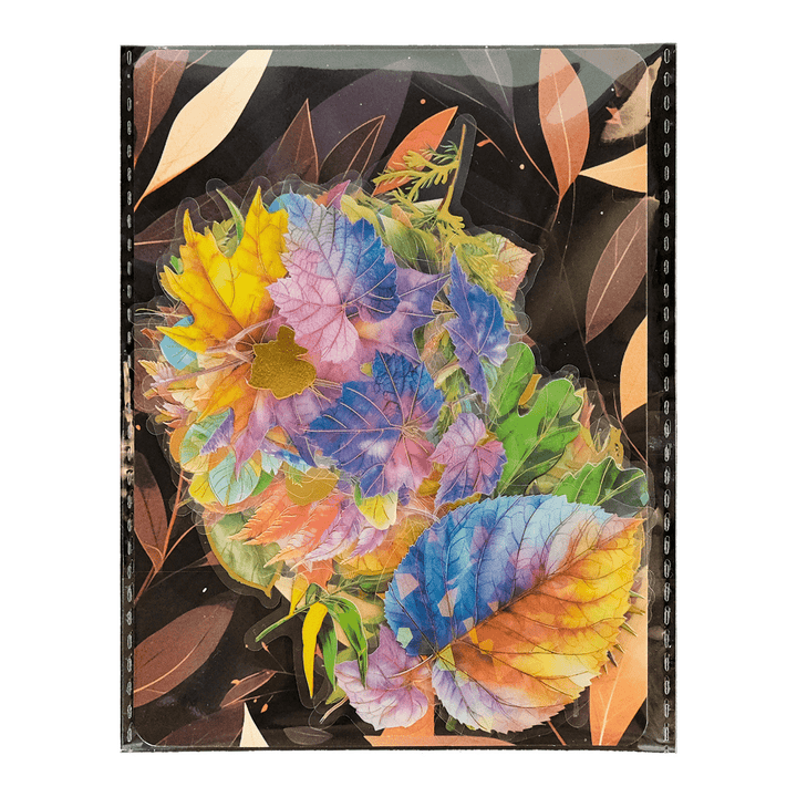 Laser Gold Foil 3D Leaf Stickers Variant 1 Flower Plant Scrapbook Decoration