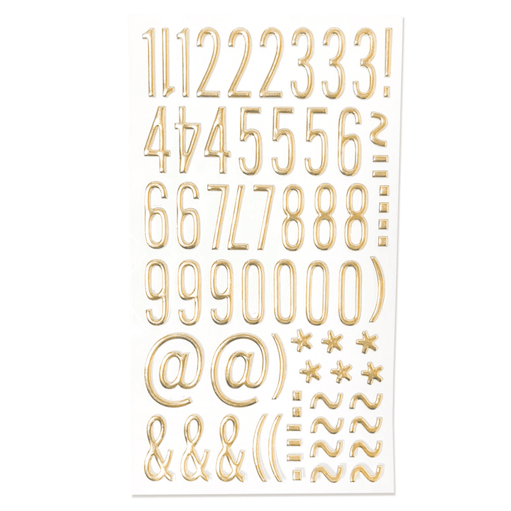 3D Stickers Gold Foil Alphabet Stickers for Art Projects