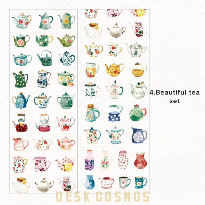 Little Daily Life Tape Beautiful Tea Set Washi Tape
