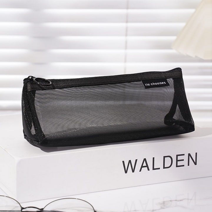 Minimalist Tool Bag Clear Mesh Storage with Zipper