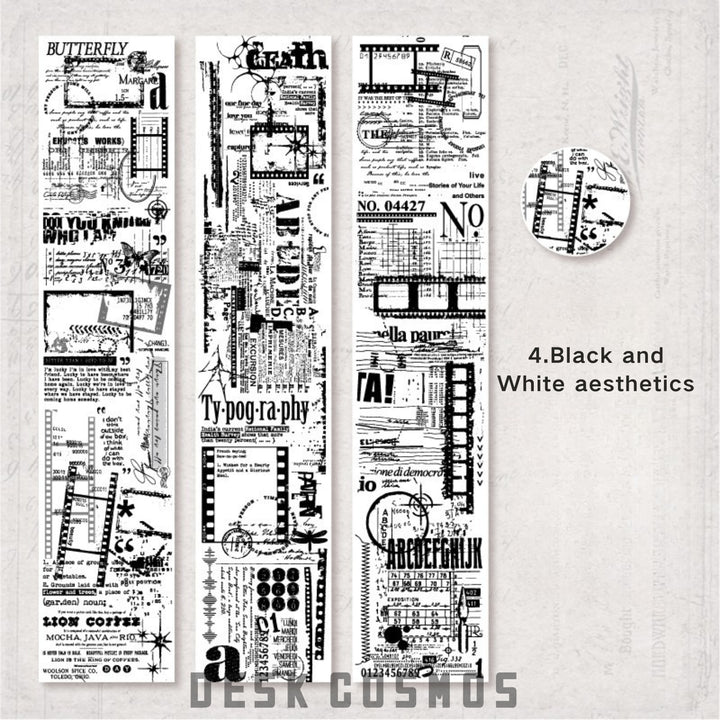 Detained Letters Black and White Aesthetics Film Retro