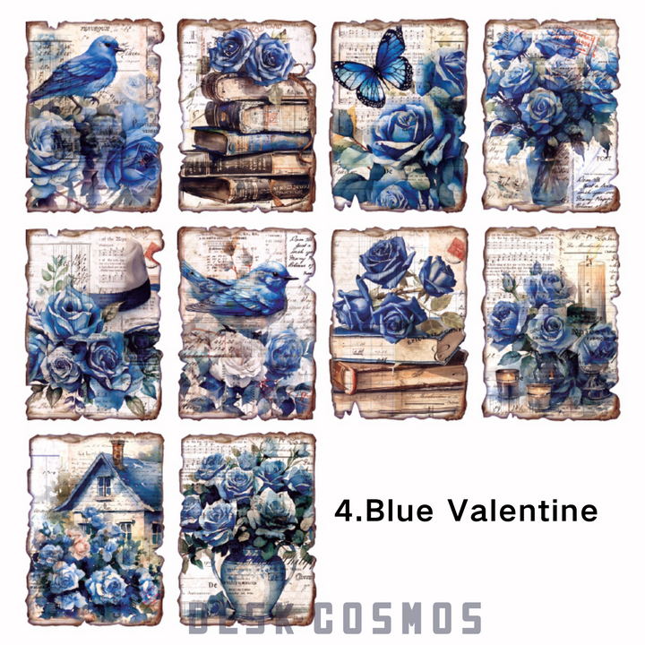 Jenny's Diary Blue Valentine Easter Paper Retro