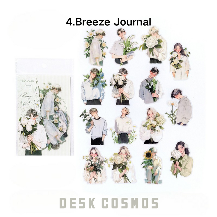 In the Mood for Love Series Breeze Journal Watercolor Stickers