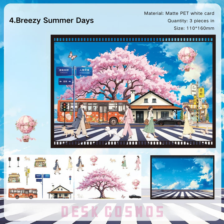 Phantom of Time Stickers Daily Life Scenery Suitable for Scrapbook