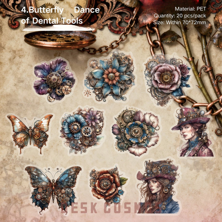 Age of Steam Series Steampunk PET Stickers - Desk Cosmos