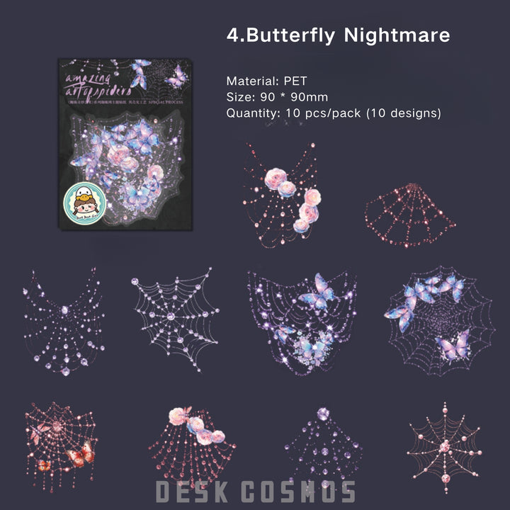Amazing Art Spider Butterfly Nightmare Gothic Stickers