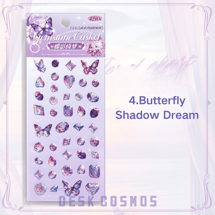 Gem Box Series Butterfly Shadow Elegant 3D Crystal Design