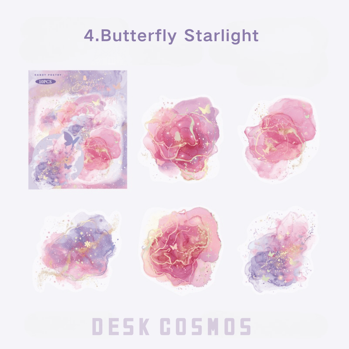 Brilliant Series Butterfly Starlight Watercolor Laser Silver