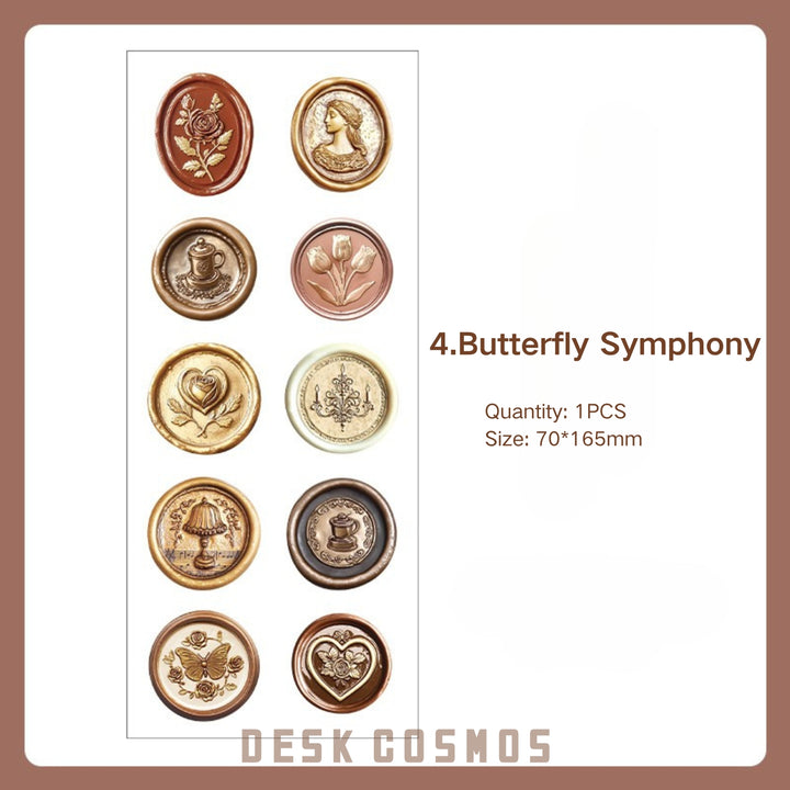 Time Soliloquy Butterfly Rhapsody Wax Sticker Lively Artistic Design