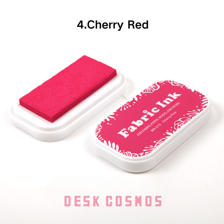 Colorful World Cherry Red Ink Pad Deep Red Stamp Ink
