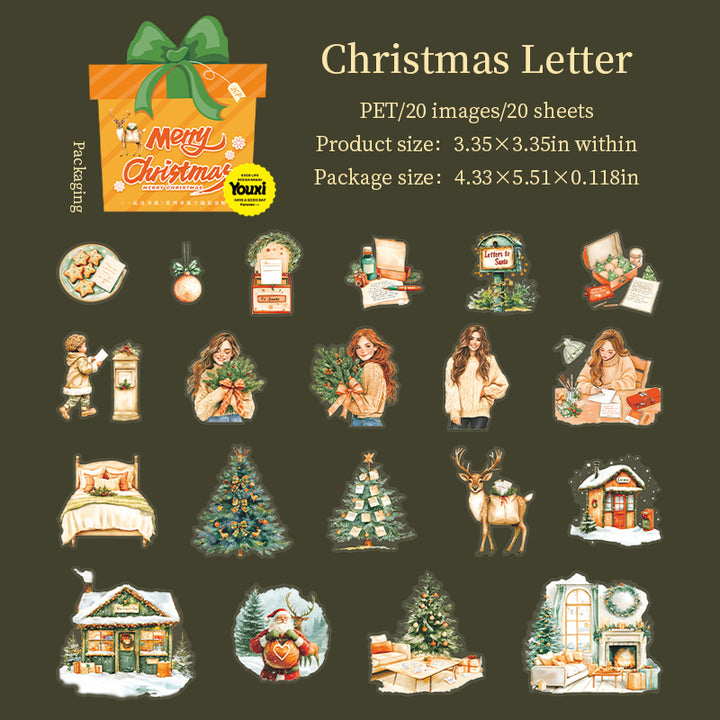 Spend Christmas Together PET Stickers Christmas Tree For Junk Journal
