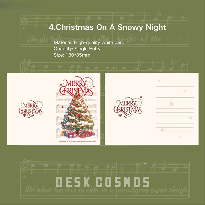 Christmas Candlelight Hymn Series Party Cedar Candle Greeting Cards