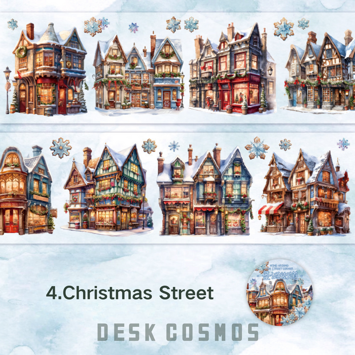 A Windy Street Corner Christmas Street City Streets Scrapbook Decoration