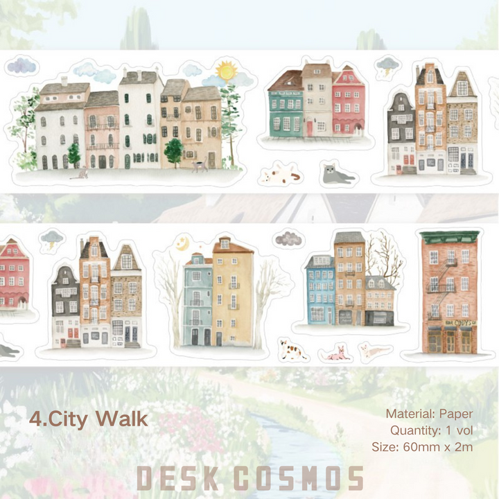 Slow Spring City Walk Life House Tape