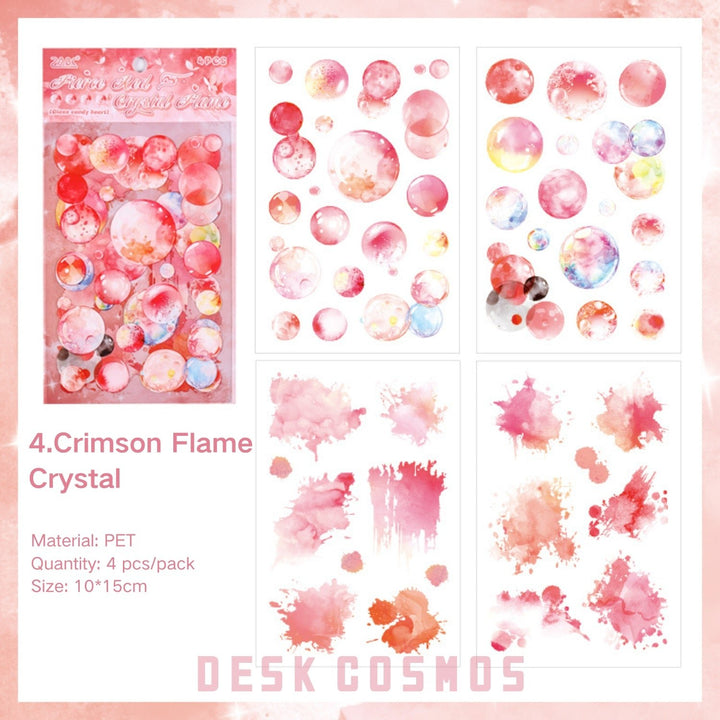 Glazed Sugar Heart PET Stickers Scrapbooking Creative