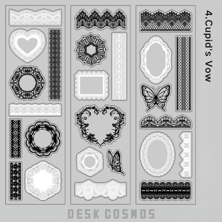 Lace Border Retro Lace PET Stickers Unique