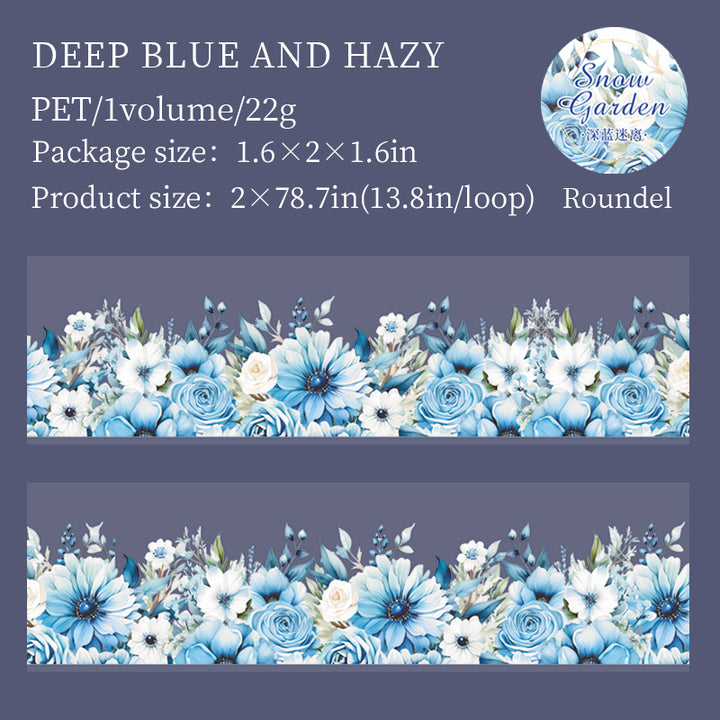 Snowy Garden PET tape nature theme for DIY notebooks