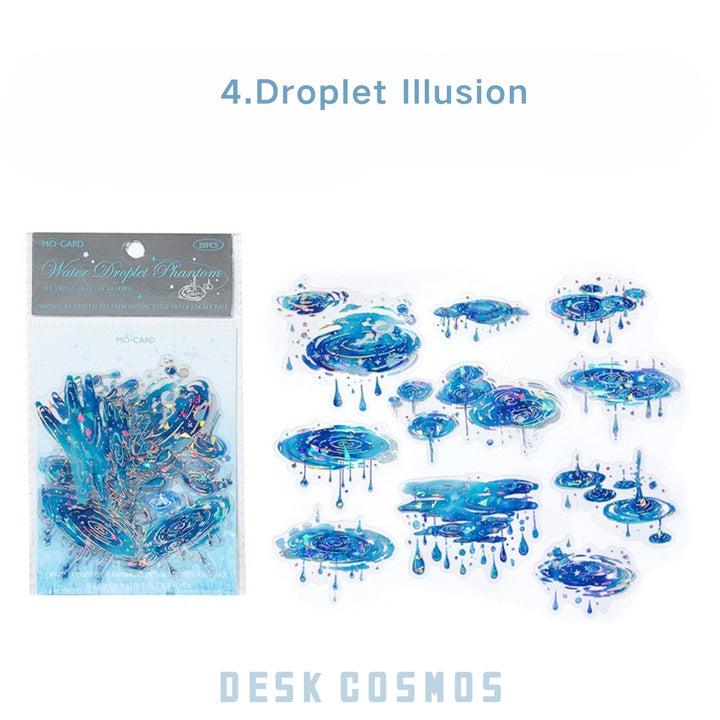 Boundless Water Droplet Illusion PET Dreamy Ocean Art