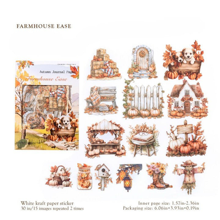 Autumn Stickers – Forest, Farm, Butterflies, Leaves - Desk Cosmos