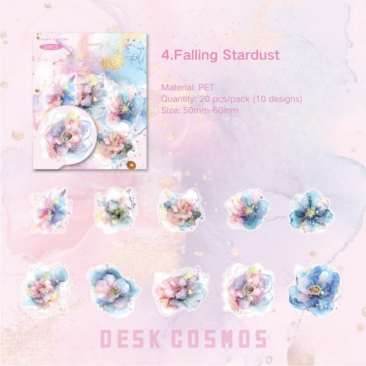 Flowing Light PET Stickers For DIY Crafting Projects