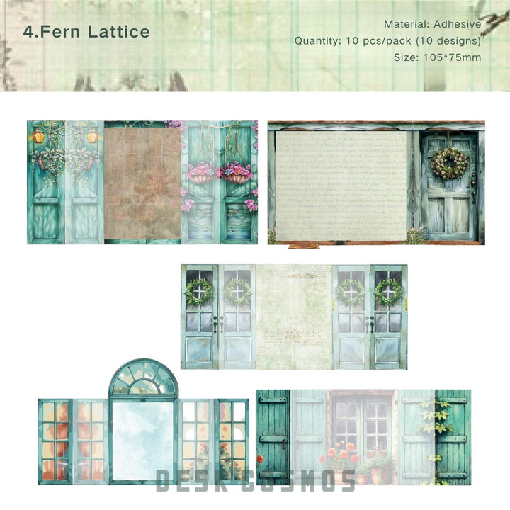 Vintage Stickers Time Window Trap Set DIY Craft Project