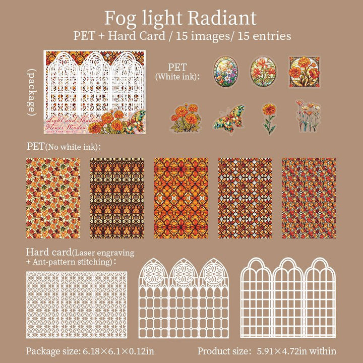 Light Shadow Flower Art Stickers - Desk Cosmos