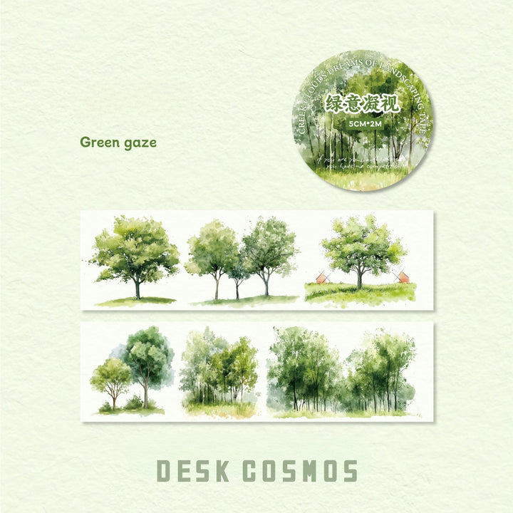 Creek Dream Cloud Rising Tape Green Gaze Floral Scenery Creation