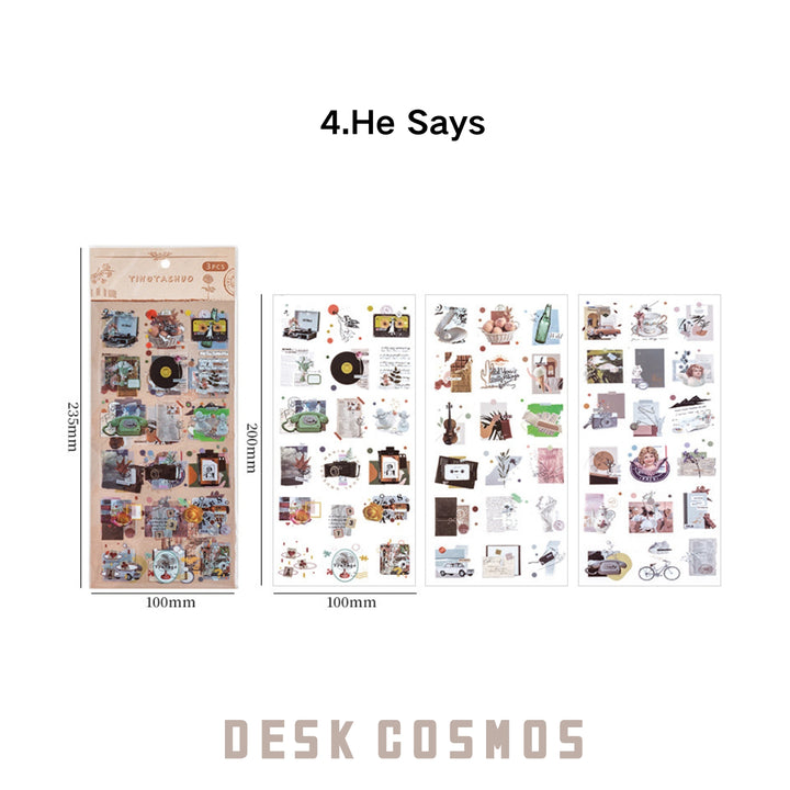 Retro Stickers PVC Vintage Series He Said Variant