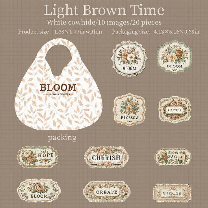 Flowers Embroider Cardstock Stickers Decorative Tape Suitable For Scrapbooking Lovers