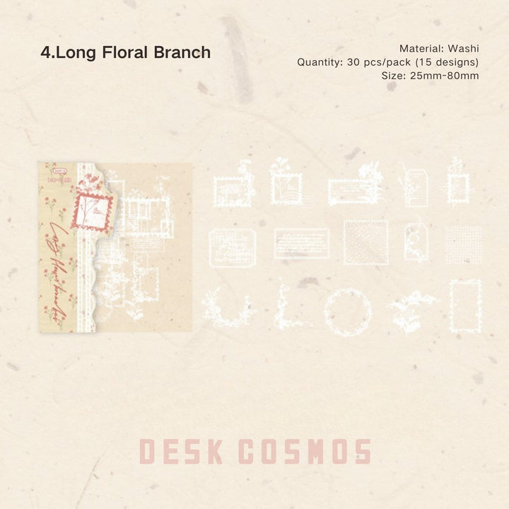 White Mist Stickers Decorative Basics Suitable for Creative Projects