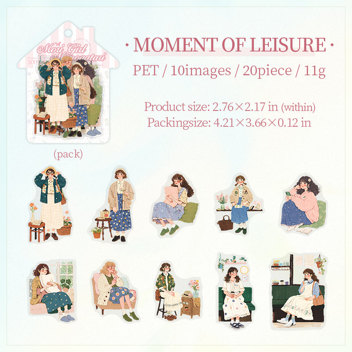 Forest Girl PET Stickers Perfect for Journaling