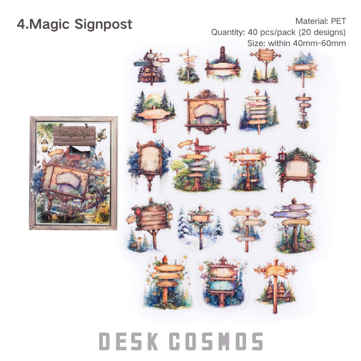 Vintage Signpost Retro Journal Stickers For Artistic Collage