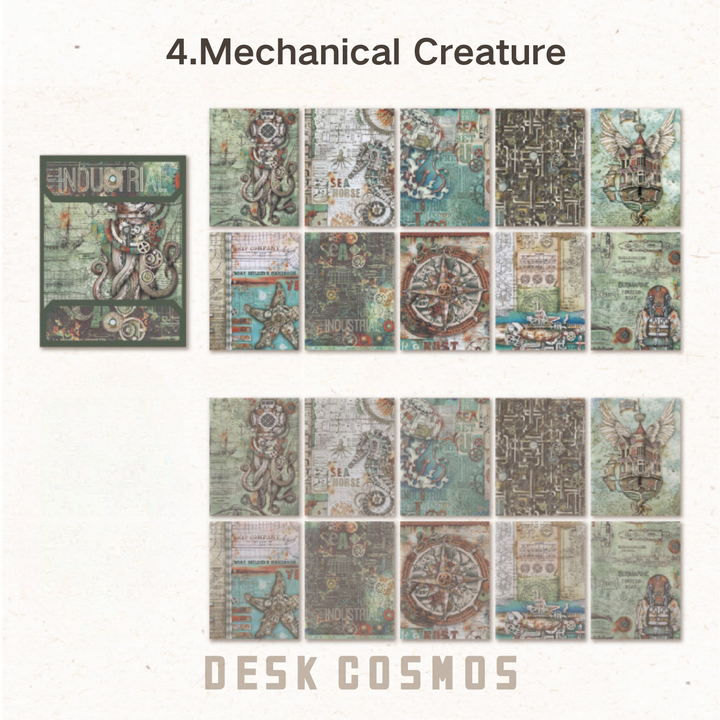 Medieval Tales Mechanical Creature Scrapbook Paper Sci-fi Steampunk