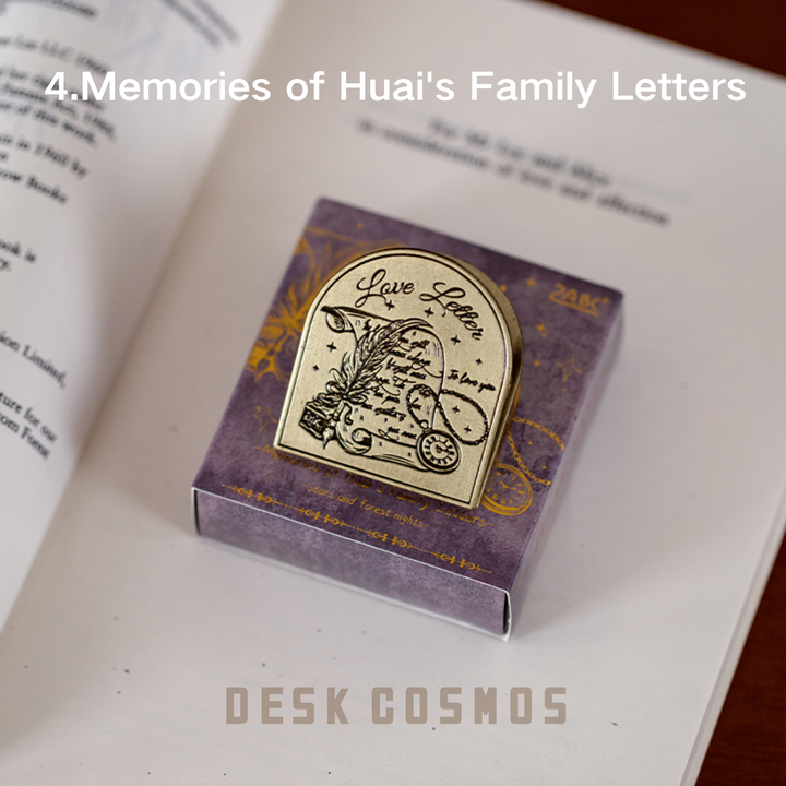 Stars and Forest Night Memories of Huai's Family Letters Retro Document Clip