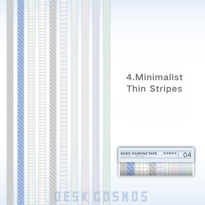 Basic Style Washi Tapes Minimal Stripes Backgrounds