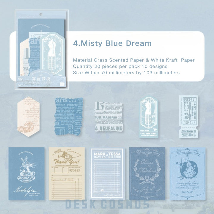 Years Series Misty Blue Dream Vintage Retro Backgrounds