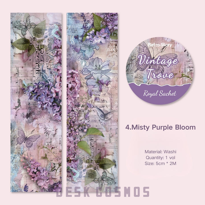 Vintage Vault Series Retro Floral Washi Tape Main Image